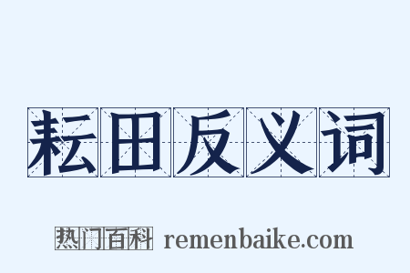 耘田反义词是什么意思的图片